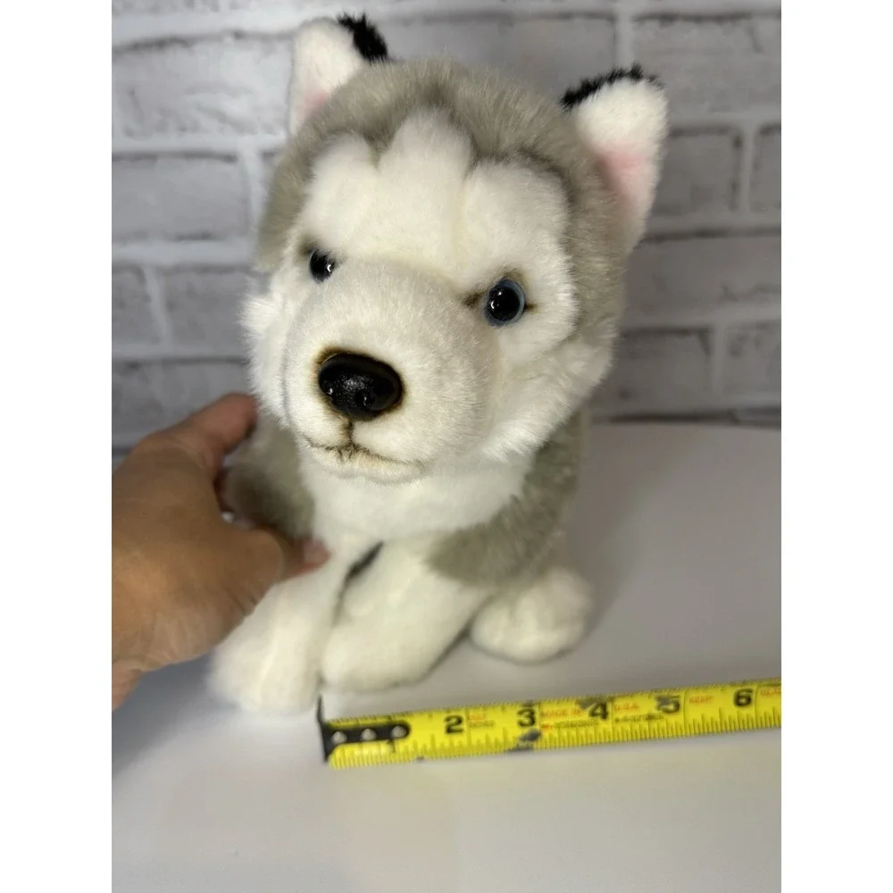 Siberian Husky‎ Plush Stuffed Animal Puppy Gray White Blue Eyes